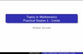 Topics in Mathematics Practical Session 1 - Limits › 2015 › 10 › practical-ses… · Walheer Barnab e Topics in Mathematics Practical Session 1 - Limits. A rigorous de nition