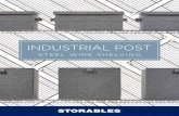 INDUSTRIAL POST - Storables · 2 3 EFFICIENT KITCHEN Put Industrial Post Steel Wire Shelving to work in your kitchen. Prep carts, serving carts, kitchen islands or pantry shelving: