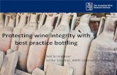 Protecting wine integrity with best practice bottlingWineEng...1 – 1.5 Rough/polishing Guide to filter sheet selection in wine Check filter integrity before AND after filling Lots