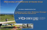 Invites Applicants for - University of California, Santa …2 Employee and Labor Relations Manager THE ORIGINAL AUTHORITY ON QUESTIONING AUTHORITY University of California, Santa Cruz