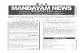 Srimathe Ramanujaya Namahamandayamsabha.in/wp-content/uploads/2019/08/Mandayam-News-2… · FROM THE PRESIDENT’S DESK I am very happy that the Mandayam Socials and Mela conducted