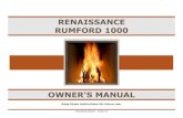 RENAISSANCE RUMFORD 1000 We recommend always burning your fireplace with split, dry, seasoned wood logs.