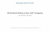 US FinTech Policy in the 116 Congress - Milken Institute4 Breakdown of US FinTech-related Legislation Committee feedback 11 9 8 4 2 2 2 2 2 2 1 1 1 0 2 4 6 8 10 12 s FinTech-related