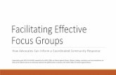 Effective Focus Groups - Battered Women's Justic Project › assets › olson-bwjp-2018-ccr-final.pdf · Facilitating Effective Focus Groups How Advocates Can Inform a Coordinated