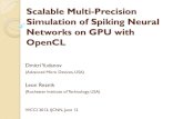 Scalable Multi-Precision Simulation of Spiking Neural ... › 9093 › 3e9bf557b69... · Scalable Multi-Precision Simulation of Spiking Neural Networks on GPU with OpenCL Dmitri Yudanov