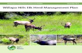 Washington State Elk Herd Plan - Washington Department of ... · The Willapa Hills elk (Cervus elaphus) herd is one of ten herds identified in Washington State. The Willapa Hills