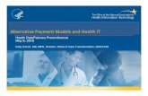 Health DataPalooza Preconference May 8, 2016Health DataPalooza Preconference May 8, 2016 Alternative Payment Models and Health IT Kelly Cronin, MS, MPH, Director, Office of Care Transformation,