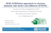 WHO STEPwise approach to chronic disease risk …...EpiInfo training, data management, result interpretation, report writing Application and planning workshop Intervention planning,