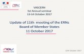 VASCERN 1st Annual seminar 13-14 October 2017 · 2017-10-31 · 1st Annual seminar 13-14 October 2017 Update of 11th meeting of the ERNs Board of Member States 11 October 2017 ...