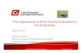 The Importance of IPv6 Test & Evaluation in the Enterprise › wp-content › uploads › 2012 › 11 › ...Develop an IPv6 Architecture for your enterprise that answers how IPv6