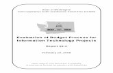 Evaluation of Budget Process for Information Technology ...leg.wa.gov/jlarc/AuditAndStudyReports/Documents/06-4.pdf · EVALUATION OF BUDGET PROCESS FOR INFORMATION TECHNOLOGY PROJECTS