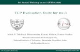 TCP Evaluation Suite for ns-3 · Outline of the presentation Motivation Existing implementations Design and implementation of tcp-eval in ns-3 User interaction with ns-3 tcp-eval