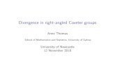 Divergence in right-angled Coxeter groups Divergence in right-angled Coxeter groups Anne Thomas School