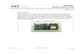 AN5287 Application note - STMicroelectronics · AN5287 Application note 170W high input voltage two switch flyback based on L6565 and 1500V K5 MOSFETs Introduction This application