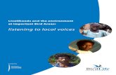 listening to local voices - BirdLife International · linked to caste, ethnicity or gender. Many communities identified conservation and resource management as important elements