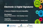 Electronic & Digital Signatures - assets.hcch.net · Looking again & applying ‘Digital Signature’ properties to AdES 12 Advanced Electronic Signatures are: • Uniquely linked