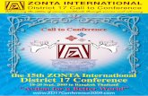 ZONTA INTERNATIONAL › docs › Call_to_Conference.pdf · Zonta International My dear sweet Zontians, I hope this letter finds you all very well and also finds most of you preparing