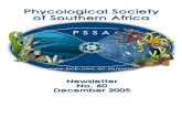 THE PHYCOLOGICAL SOCIETY OF SOUTHERN AFRICA – …sanpcc.org.za/pssa-old/newsletter/docs/No.60-December 2005.pdf · THE PHYCOLOGICAL SOCIETY OF SOUTHERN AFRICA – Newsletter #60,