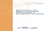 Effectiveness and Safety of Bronchial Thermoplasty in ... · Safety of Bronchial Thermoplasty in Management of Asthma. e. Comparative Effectiveness Review . Number 202 . Effectiveness