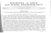 JOURNAL of MILK and FOOD TECHNOLOGY...JOURNAL of MILK and FOOD TECHNOLOGY (including MILK AND FOOD SANITATION) Title registered U. S. Patent Office Volume 12 ~ovember-J)ecember ~umber