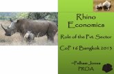 Private Rhino Ownership S.A. · Private Rhino Ownership S.A. Private Rhino Owner’s Association (PROA) • 400 Reserves •2.2 million ha •5000 rhino (more than the remainder of
