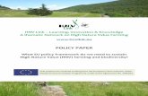 POLICY PAPER - Farming for Nature › wp-content › uploads › ... · Policy Paper: What EU policy framework do we need to sustain HNV farming and biodiversity? 3 Our vision of