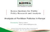 Analysis of Fertilizer Policies in Kenya - IFDC › wp-content › uploads › 2018 › 10 › 3.4.-Nancy... · Analysis of Fertilizer Policies in Kenya KENYA FERTILIZER ROUND TABLE
