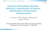 Coronary bifurcations stenosis: definition, classification ... · Coronary bifurcations stenosis: definition, classification of lesions, classification of techniques, measurements