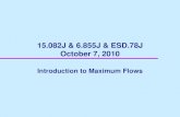 Introduction to Maximum Flows - MIT OpenCourseWare€¦ · (Max-flow Min-Cut). The maximum flow value is the minimum value of a cut. Proof. The proof will rely on the following three
