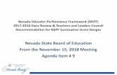 Nevada Educator Performance Framework (NEPF) 2017-2018 … · 2019-01-03 · Nevada Educator Performance Framework (NEPF) 2017-2018 Data Review & Teachers and Leaders Council Recommendation
