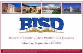 Review of District’s Debt Position and Capacity Monday ...w3.birdvilleschools.net/CBC2012/PDF/DebtPosition.pdf · Review of District’s Debt Position and Capacity Monday, September
