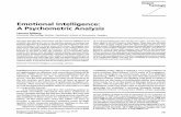 Emotional Intelligence: A Psychometric Analysis · 2019-06-27 · Emotional Intelligence: A Psychometric Analysis focused on hazardous behavior and what may be termed pathologies