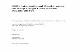 45th International Conference on Very Large Data Bases ...toc. Part 1 of 3 ISBN: 978-1-5108-9278-1 45th
