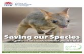 Saving our Species - Office of Environment and Heritage · At this stage, Saving our Species is focusing on species in the site-managed, iconic, landscape and data-deficient streams,