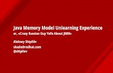 Java Memory Model Unlearning Experience - or, «Crazy ... › talks › geecon-May2018-jmm.pdf · SafeHarbor/Тихая Гавань Anythingonthisoranysubsequentslidesmaybealie.Do