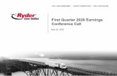 First Quarter 2020 Earnings Conference Calls22.q4cdn.com/.../2020/q1/1Q20-Earnings-Presentation-FINAL-(1).pdf · @ 2019 Ryder System, Inc. ... Certain statements and information included