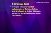 © Copyright JosephPrince.com 2020 1 Chronicles 12:32 · 2020-01-13 · Acts 8:35-40 38 So he commanded the chariot to stand still. And both Philip and the eunuch went down into the