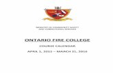 COMPANY OFFICER DIPLOMA PROGRAMalgomamutualaid.com/images/documents/2015-2016_Calendar.pdf · APRIL 1, 2015 – MARCH 31, 2016 . 2 TABLE OF CONTENTS Page . A Message from the Ontario