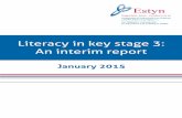 Literacy in key stage 3: An interim report - Estyn · Literacy in key stage 3: An interim report 1 Introduction This report is the second in a series, published in response to a request