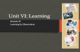 Unit VI: Learning - Bremerton School District / …...Imitation Onset Learning by observation begins early in life. This 12-month-old infant sees an adult look left, and immediately