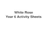 White Rose Year 6 Activity Sheets · Year 6 Activity Sheets ... Write three different algebraic expressions that give a value of 40 Complete the table. — to compare the expressions.