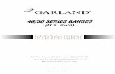 40/50 SERIES RANGES - Garland Groupextranet.garland-group.com/document_catalog/PODLib/G_GHD_PL_R… · 40/50 Series Ranges 43/40 Top ITEM PART # DESCRIPTION QUANTITY FROM DATE UP