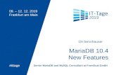 MariaDB 10.4 New Features · 4 / 25 Branches and Forks 5.1 5.5 2010 Branch (“Drop-in-Replacement”) MariaDB MySQL MariaDB and MySQL are Open Source (GPL v2) This means everybody