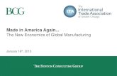 Made in America Again - The International Trade ...itagc.org/docs/ITAGC-2013-01-16-Made-in-America-Again.pdf · The U.S. is one of the developed world's lowest-cost countries . Major