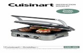 INSTRUCTION BOOKLET › images › I › 91lU9k5SZzS… · floating cover and one set of removable and reversible cooking plates turn the GriddlerTM into a contact grill, panini press,