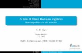 A tale of three Boolean algebras - Analysis Group …hart/37/publications/talks/...2008/11/13  · The three algebras No diﬀerence Large diﬀerences Topology Other relations Embedding