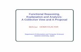 Functional Reasoning, Explanation and Analysis: A ...far/Lectures/KE2/PDF/ke2-17.pdf · Functional Reasoning, Explanation and Analysis: A Collective View and A Proposal Behrouz HOMAYOUN