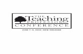 JUNE 7–9, 2019•NEW ORLEANS · 2019-05-21 · THE TEACHING PROFESSOR CONFERENCE 2019 3 SCHEDULE-AT-A-GLANCE FRIDAY, JUNE 7 7:30–8:30 am Registration Open Morning Preconference