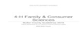 4-H Family & Consumer Sciences - Butler · OHIO STATE UNIVERSITY EXTENSION 4-H Family & Consumer Sciences Butler County Guidelines 2019 . Project requirements for 4-H Family & Consumer