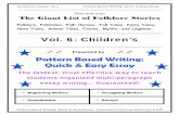 Giant List of Folklore Stories Vol. 6: Children’s · 2018-12-22 · Many of the stories in these lists are folklore, which means that people told the stories before someone wrote